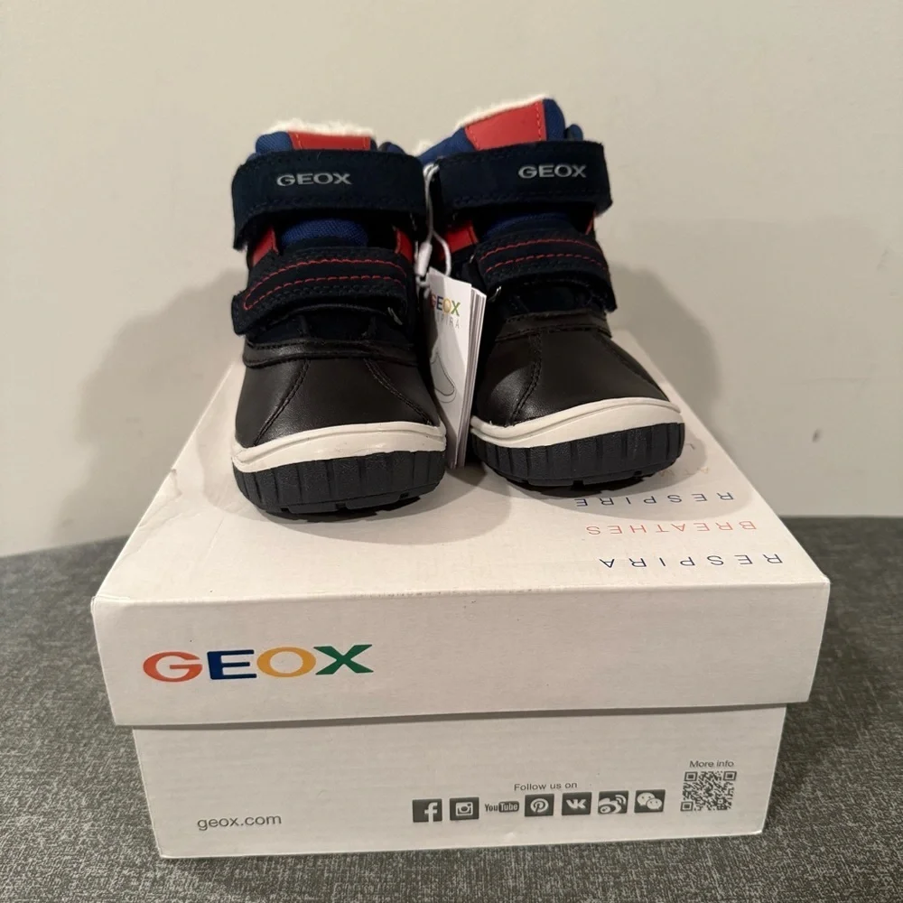 Geox Respira Toddler Boys Winter Boots Warm Lined size US6.5